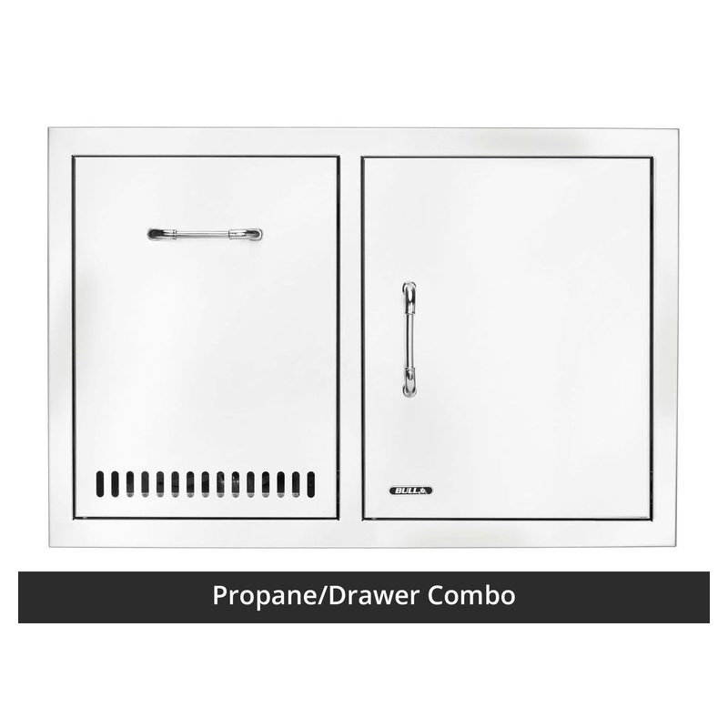 Bull 75-Inch Power Q Grill Island (Charcoal Base / White Granite Countertop)