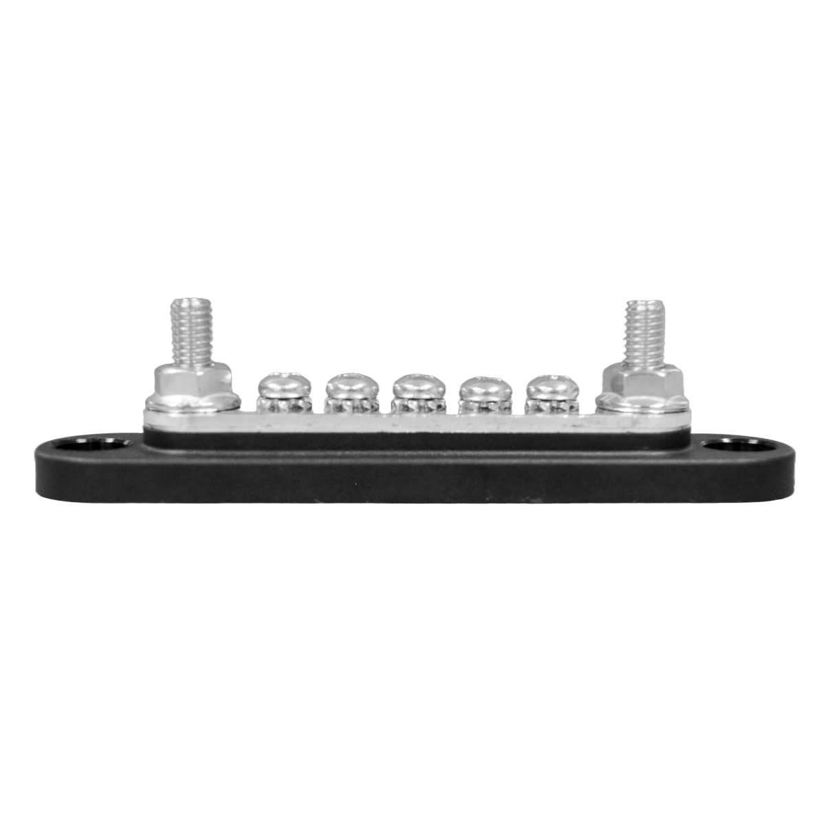 Exotronic 150A Black 2x M6 Stud Busbar with 5 Screws & Cover