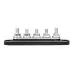 Exotronic 150A Black 5x M6 Stud Busbar with Cover