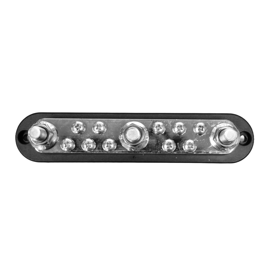 Exotronic 300A Black 3x M10 Stud & 10x Screw Busbar with Cover