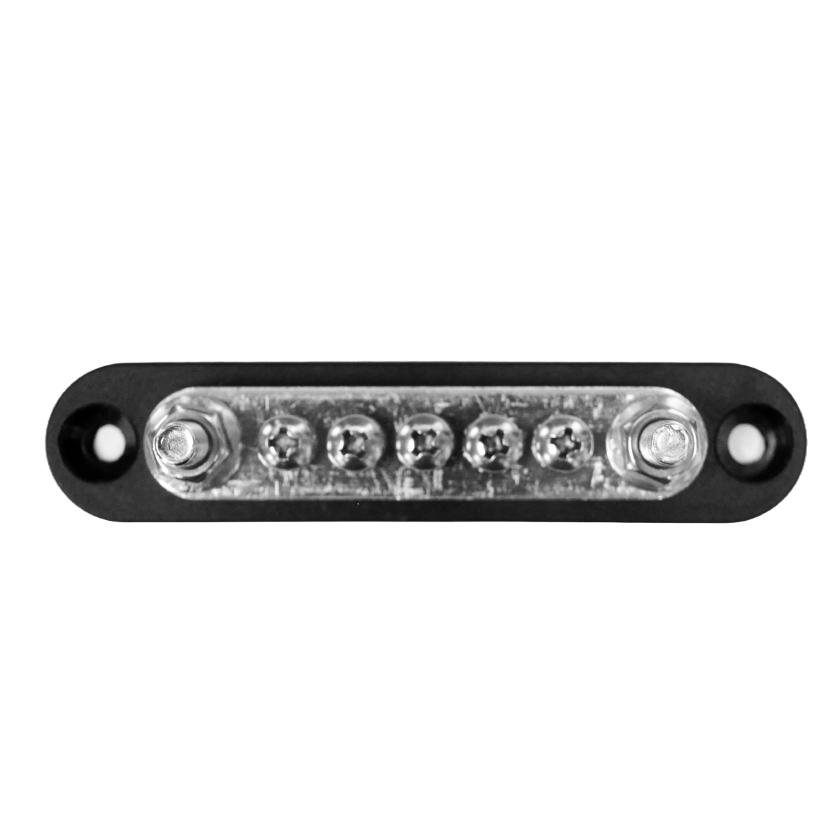 Exotronic 150A Black 2x M6 Stud Busbar with 5 Screws & Cover