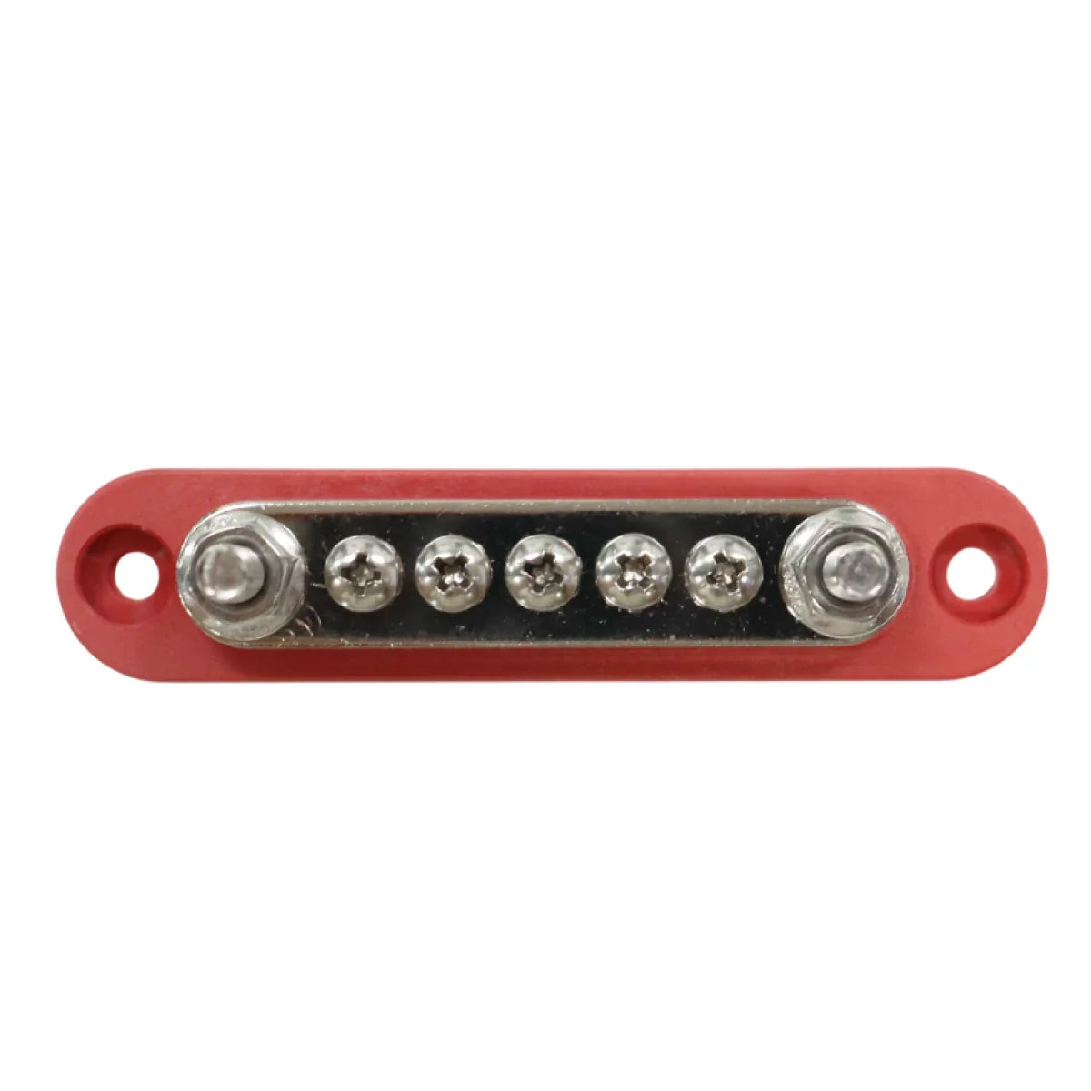 Exotronic 150A Red 2x M6 Stud Busbar with 5 Screws & Cover
