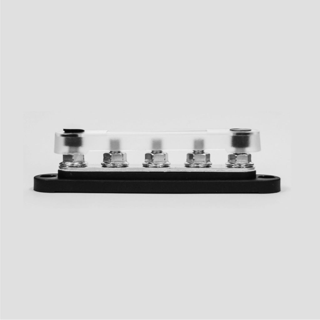 Exotronic 150A Black 5x M8 Stud Busbar with Cover