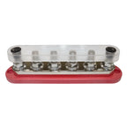 Exotronic 300A Red 6x M10 Stud Busbar with Cover