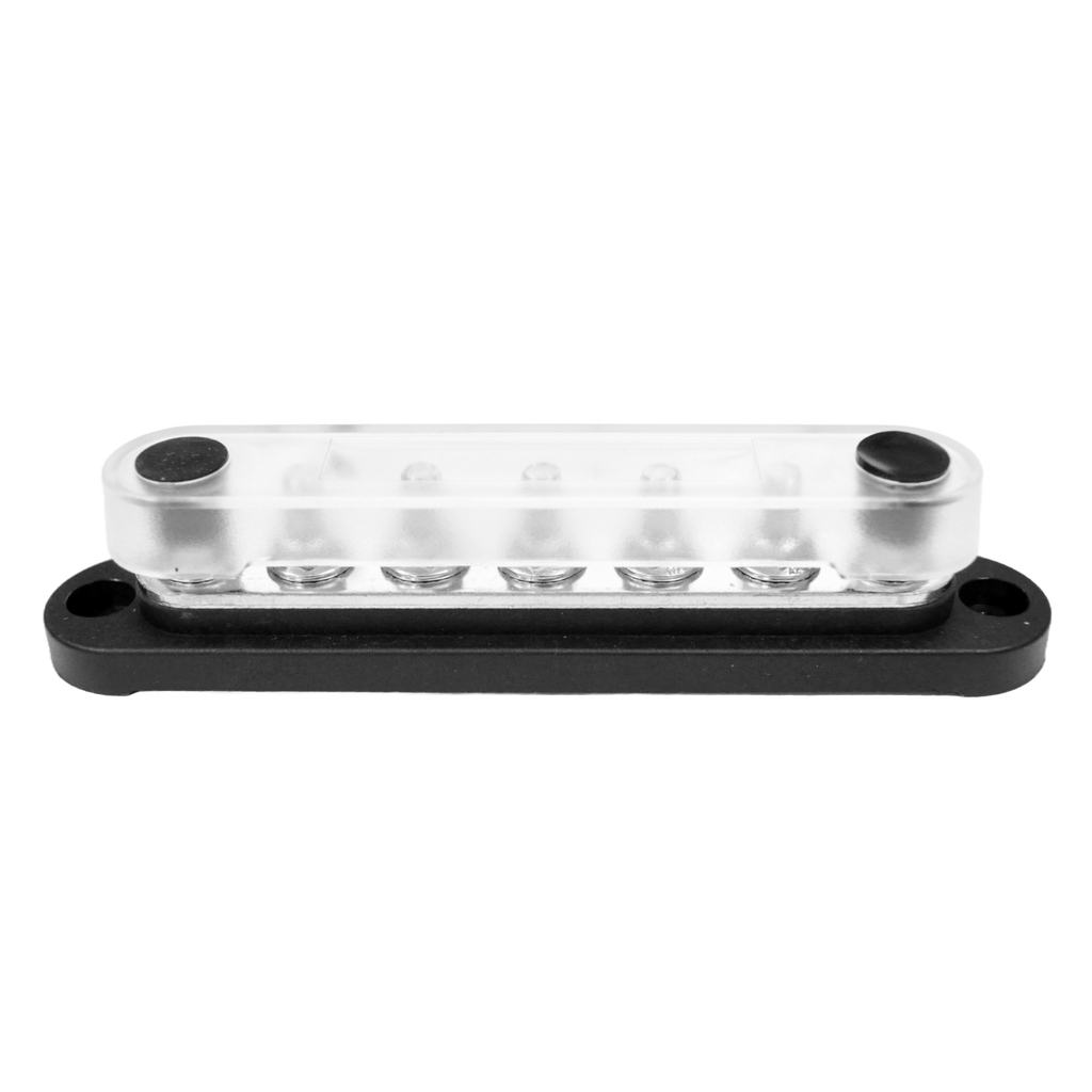 Exotronic 150A Black 7x M6 Stud Busbar with Cover