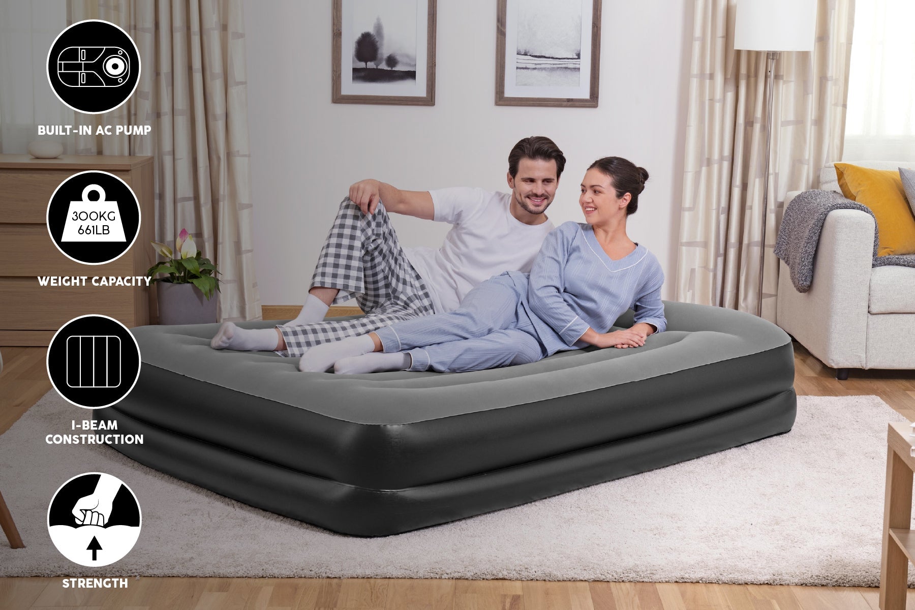 Queen Premium Airbed with Built-in Pump