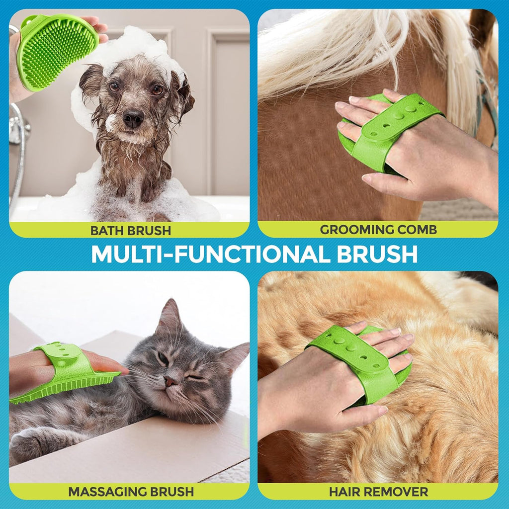 Dog Grooming Mitt Glove Brush Cat Hair Remover Deshedding