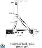 C2005 SX Interlock Friction Hinge Set For Casement and Awning Windows