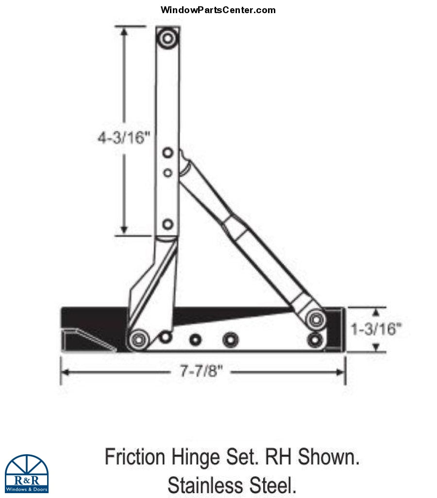 C2005 SX Interlock Friction Hinge Set For Casement and Awning Windows