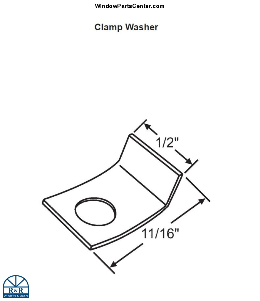 C2011 CLAMP WASHER ANGLED F/CASEMENT