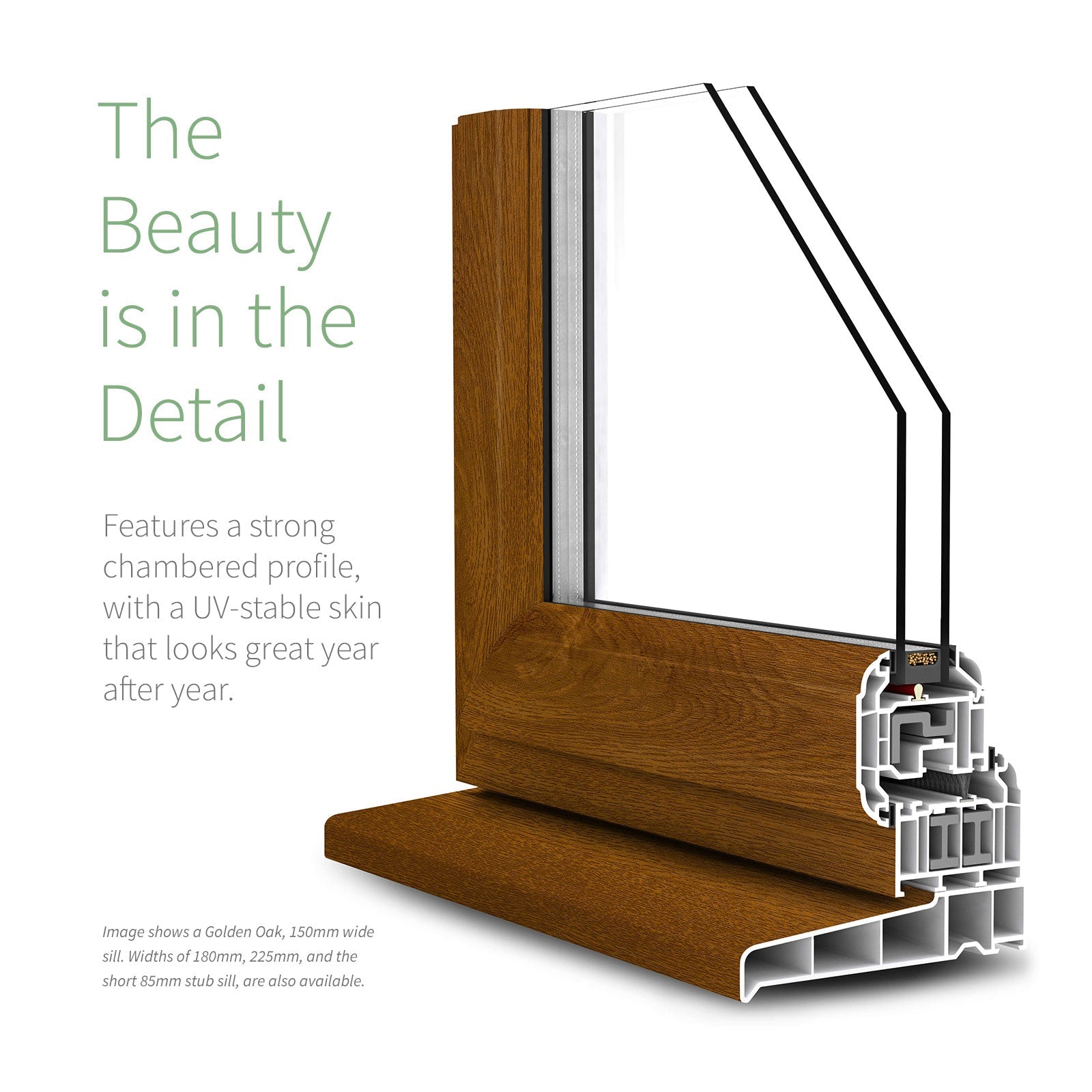 150mm Profile 22 Window Sill (with End Caps)