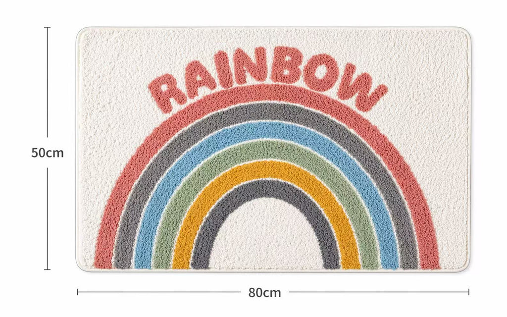 Bathroom Rug Non Slip Bath Mat Soft Absorbent Microfiber Floor Mat 80x50cm