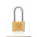 Shield Long Shackle Brass Combination Padlock