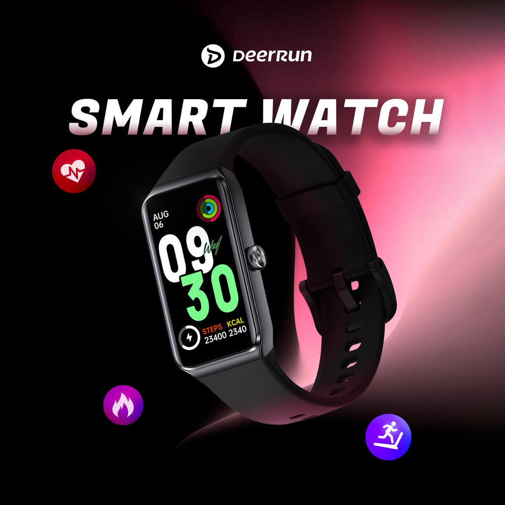 DeerRun® Fitness Smart Watch: Sync to PitPat App & Track Workouts