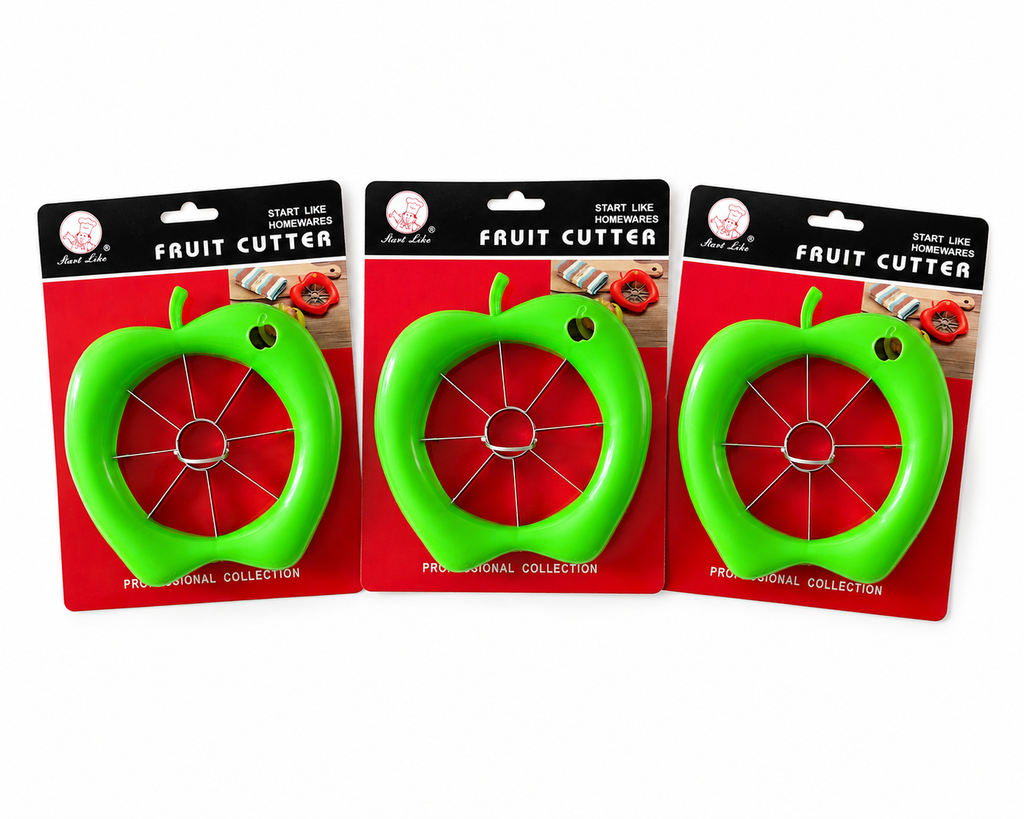 3PCS Fruit Cutter Apple Slicer Corer Stainless Steel Blade Kitchen Tool Random Colours