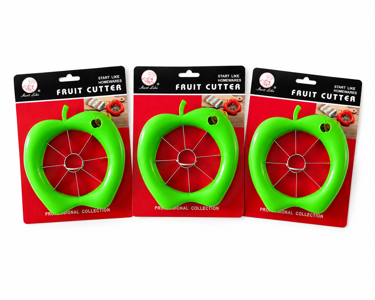 3PCS Fruit Cutter Apple Slicer Corer Stainless Steel Blade Kitchen Tool Random Colours