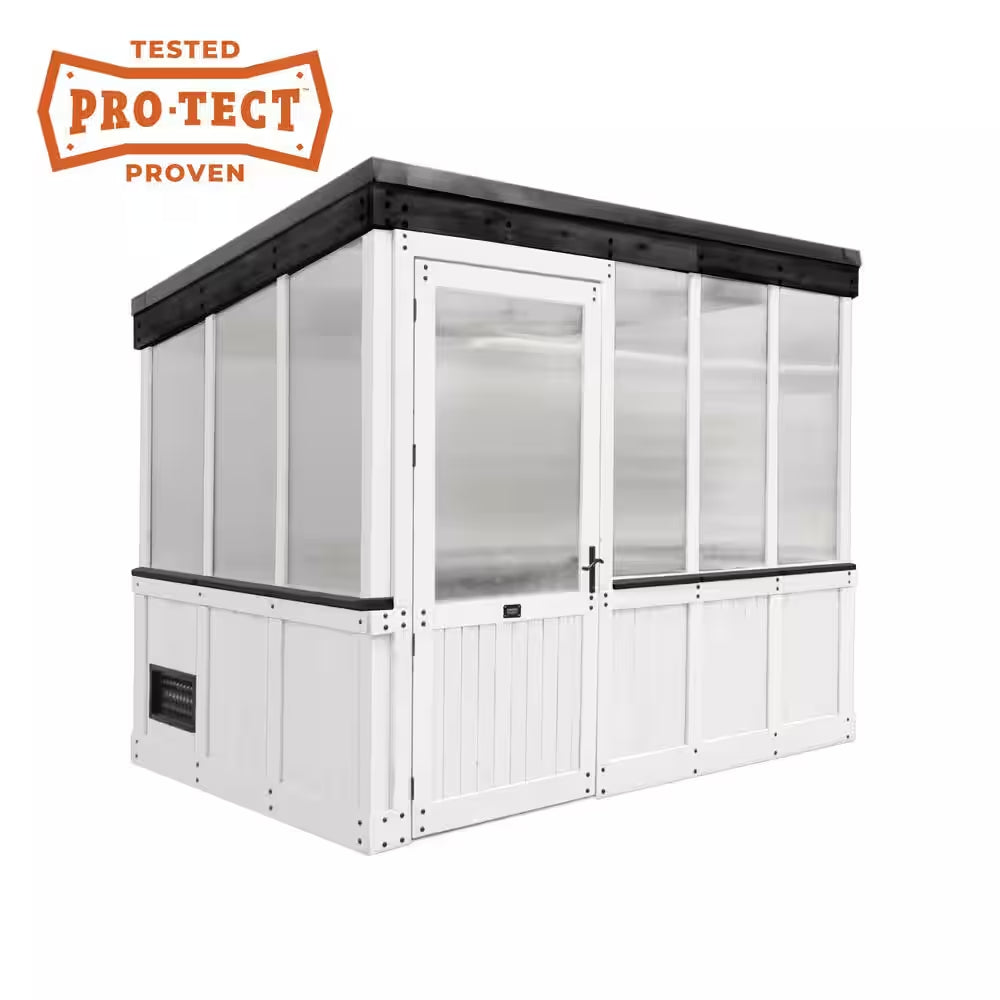 Willow White 6 x 9 ft Cedar Modern Greenhouse