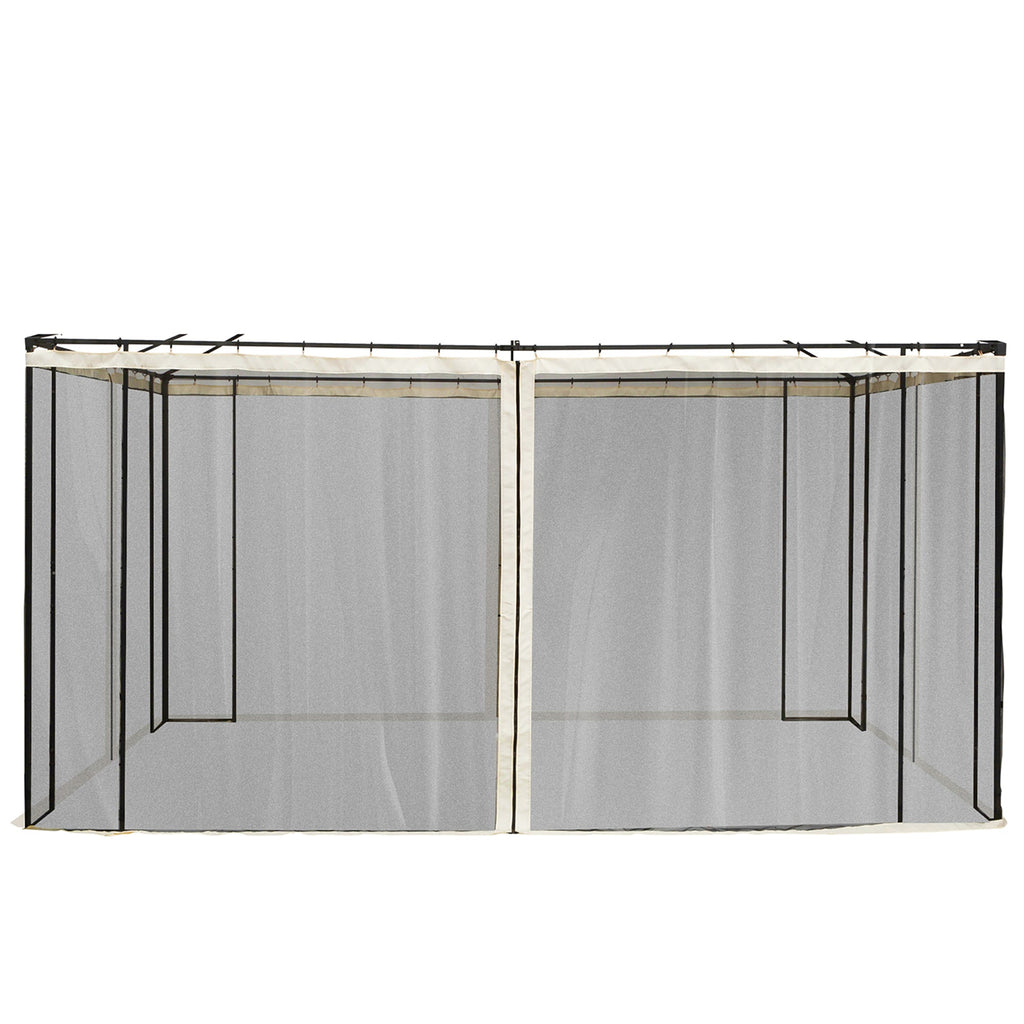 Replacement Mosquito Netting for Gazebo 10' x 13'with Zippers, Cream White