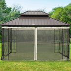 Replacement Mosquito Netting for Gazebo 10' x 13'with Zippers, Cream White