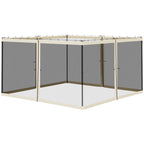Replacement Mosquito Netting for Gazebo 12' x 12'with Zippers, Cream White