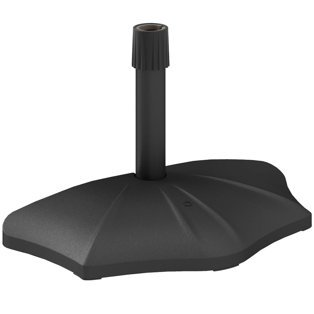 26lb Concrete Half Umbrella Stand for 1.5"/1.9" Poles, Black