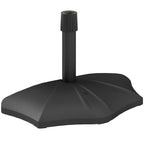 26lb Concrete Half Umbrella Stand for 1.5"/1.9" Poles, Black