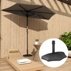26lb Concrete Half Umbrella Stand for 1.5"/1.9" Poles, Black