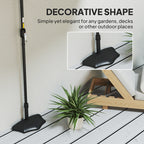 26lb Concrete Half Umbrella Stand for 1.5"/1.9" Poles, Black