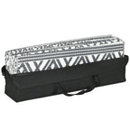 9' x 18' Reversible Mat w/ Carry Bag, Boho Waterproof RV Rug for Backyard, Grey & White