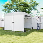 10' x 10' Pop Up Canopy Tent with Sidewalls, White