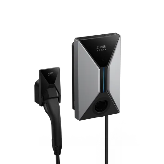 Anker SOLIX V1 7.4kW Smart EV Charger, Tethered Type 2 (5m Cable) with AI Solar Optimization and App Control
