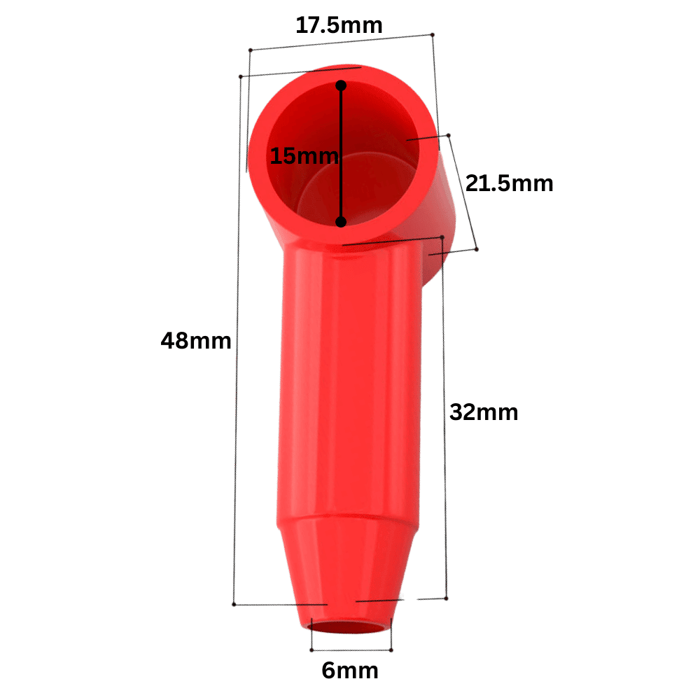 Exotronic Cable Insulated Covers to suit 6-16mm² | Red and Black Pair