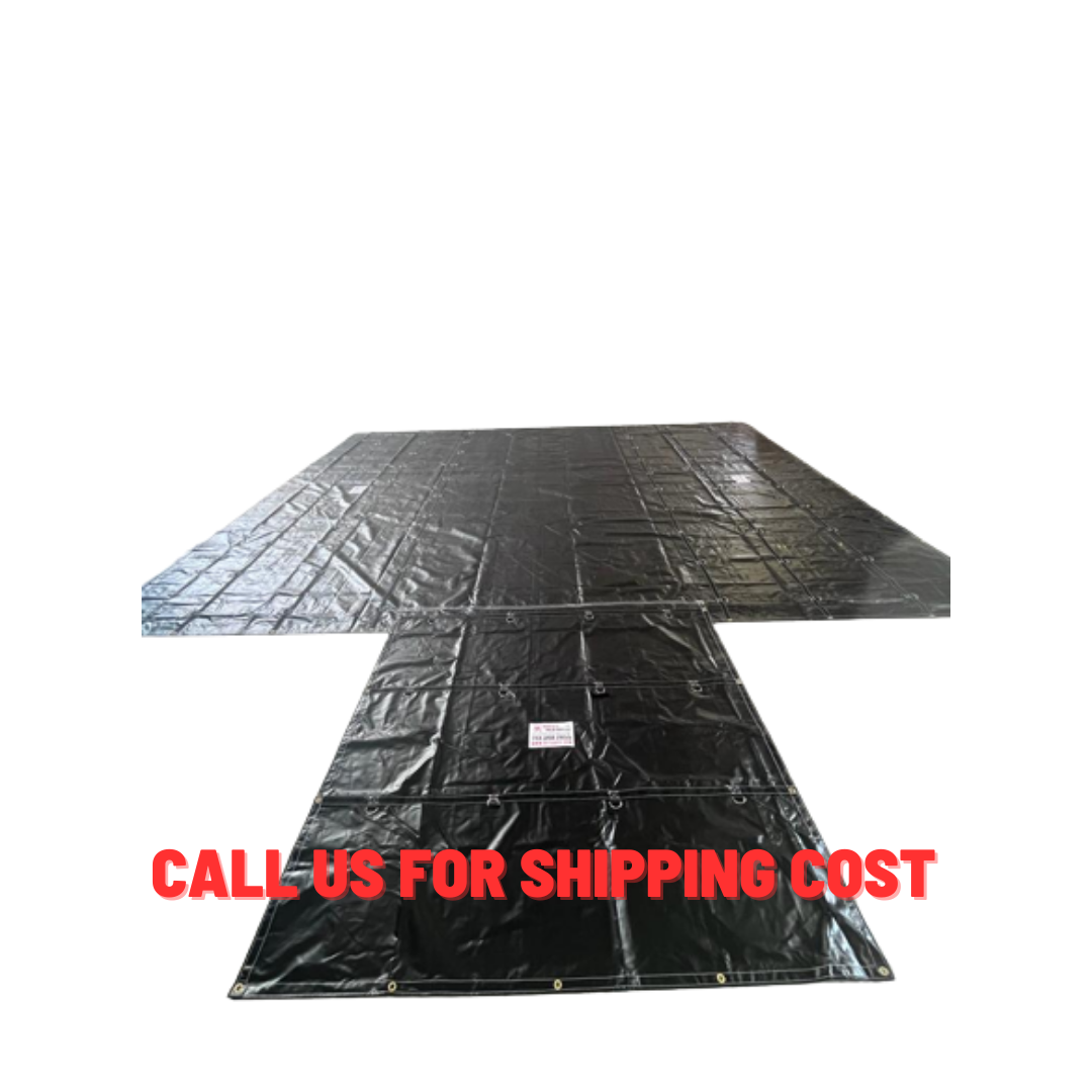 3 PC SET OF 8' DROP 14-OZ BLACK
