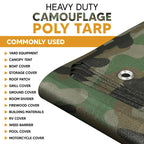 Camouflage Poly Tarp 8' x 16'