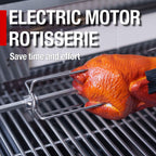 Castelle Flame Black Stainless Steel 4-Burner Gas Grill with Rotisserie Kit