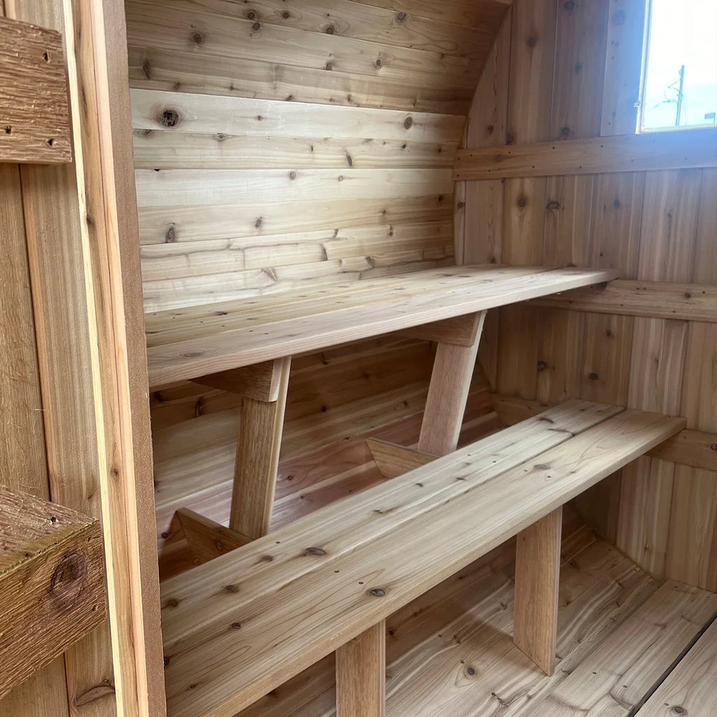 8 Person Cedar Barrel Sauna  | 7′ x 6′