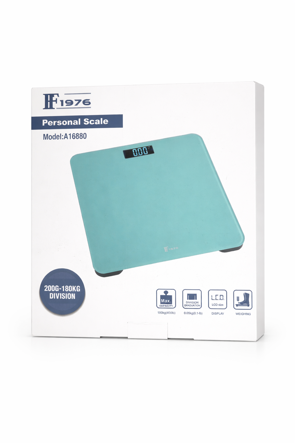 Bathroom Body Scale 180kg Glass Electronic Personal Weighing LCD Display