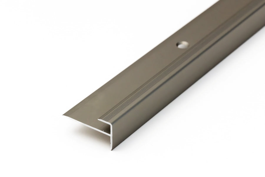 champagne anodised stair nosing trim for vinyl flooring