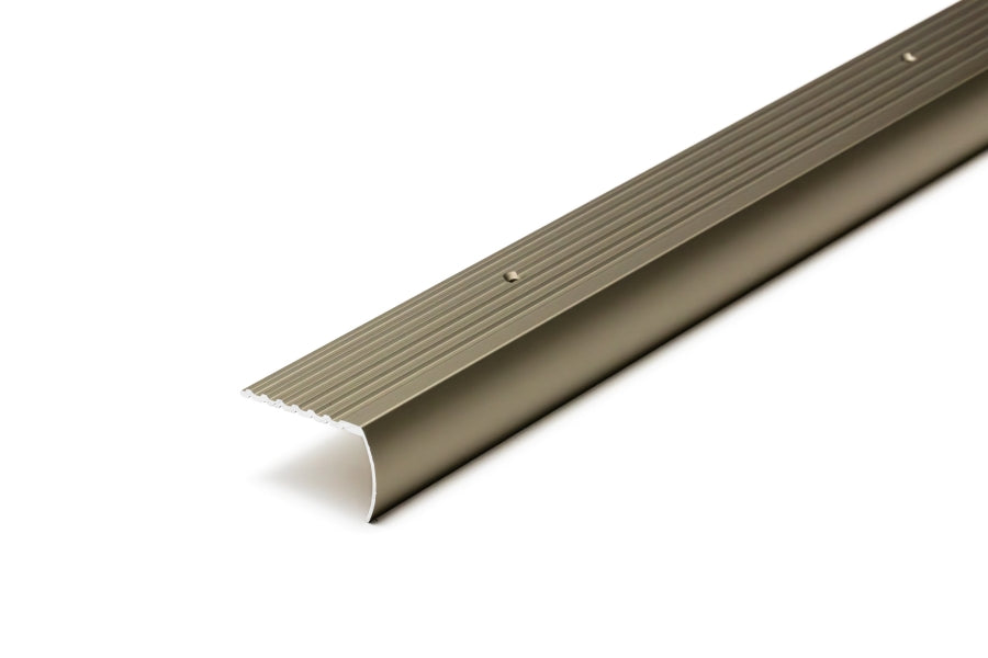 Champagne bullnose stair nosing anodised finish