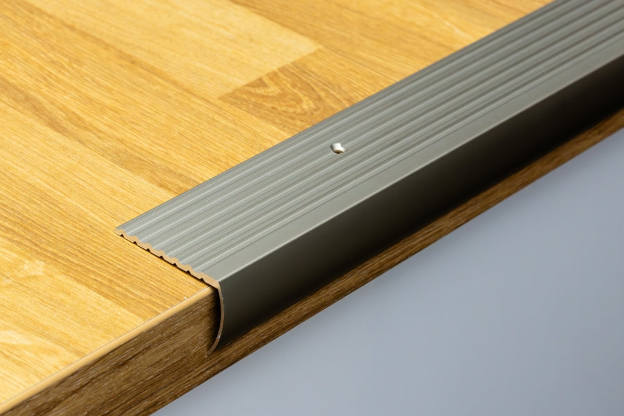Aluminium Bullnose Stair Nosing 50mm x 30mm x 118cm Length Curved Step Edge Trim Silver Gold Champagne -  SN BL50