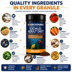 Aquacadabra Cichlid Adult Diet Fish Food Floating Granules 40% Protein 90g 360g