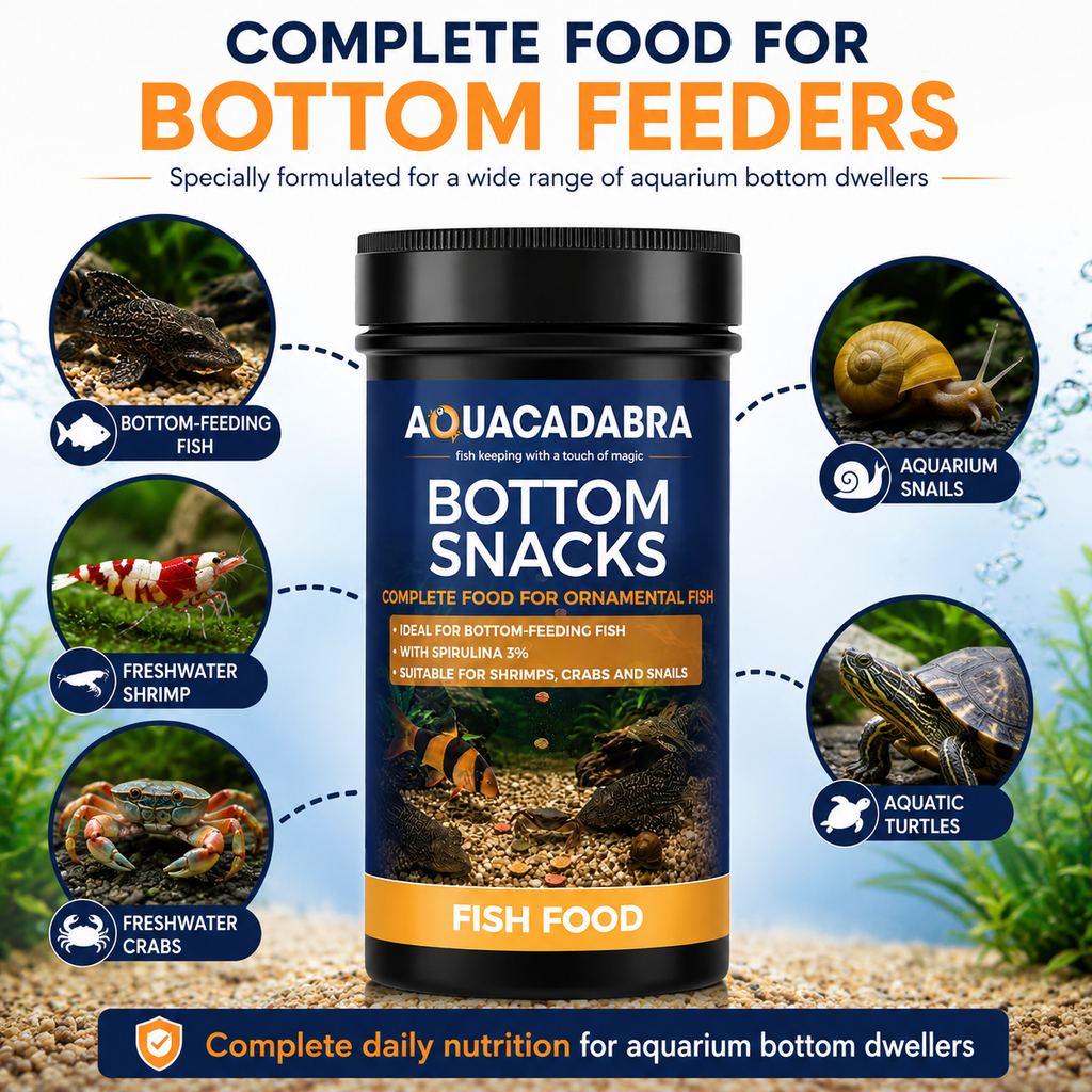 Aquacadabra Bottom Snacks 90g 360g Sinking Fish Food Pleco Catfish Shrimp