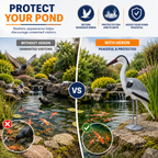 Aquacadabra Garden Heron Ornament - Lifelike Pond Decoration & Fish Protector