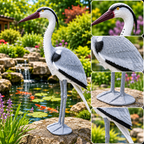 Aquacadabra Garden Heron Ornament - Lifelike Pond Decoration & Fish Protector