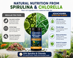 Aquacadabra Spirulina Flakes Fish Food 48% Protein Tropical Aquarium Fish