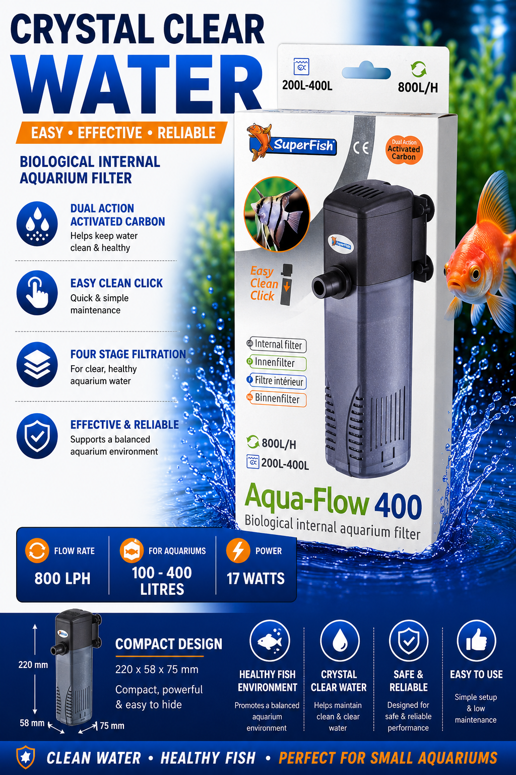 Superfish Aqua-Flow 400 Aquarium Filter Pump
