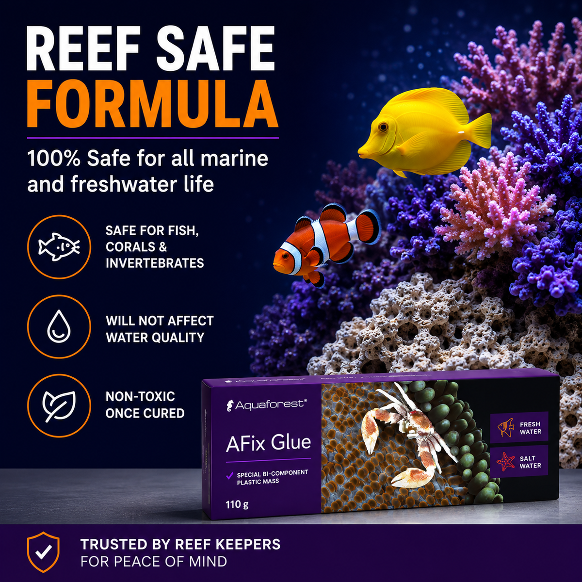 Aquaforest AFix Glue 110g Two-Part Epoxy Aquarium Rock Adhesive