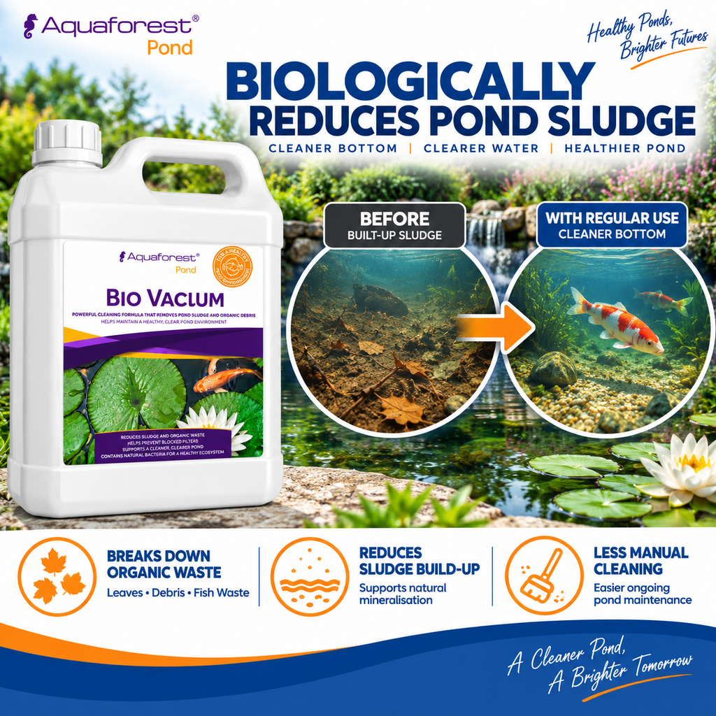 Aquaforest Pond Treatments – Bacteria, Water Clarifier & Sludge Remover 1L