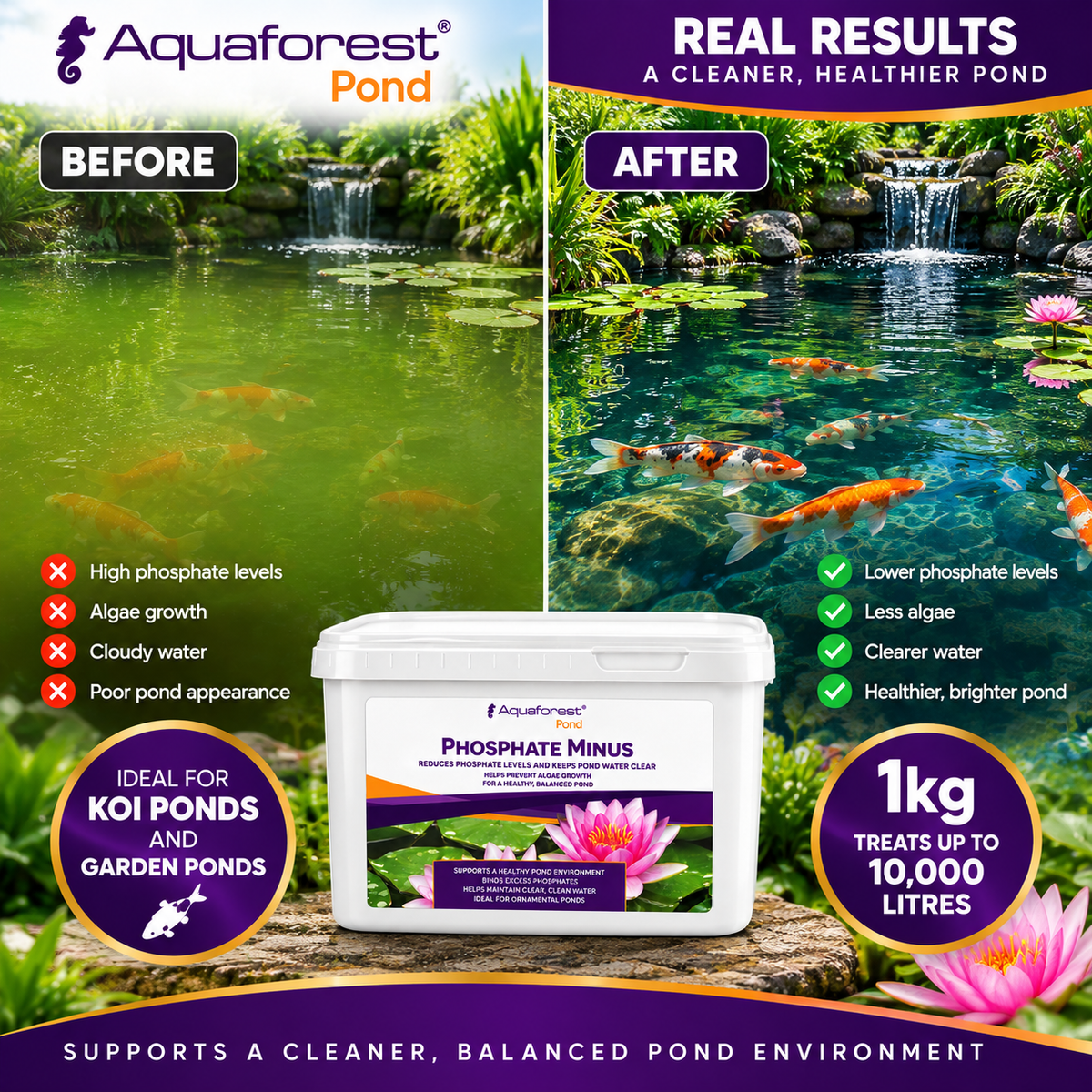 Aquaforest Phosphate Minus 1kg – Pond Phosphate Remover