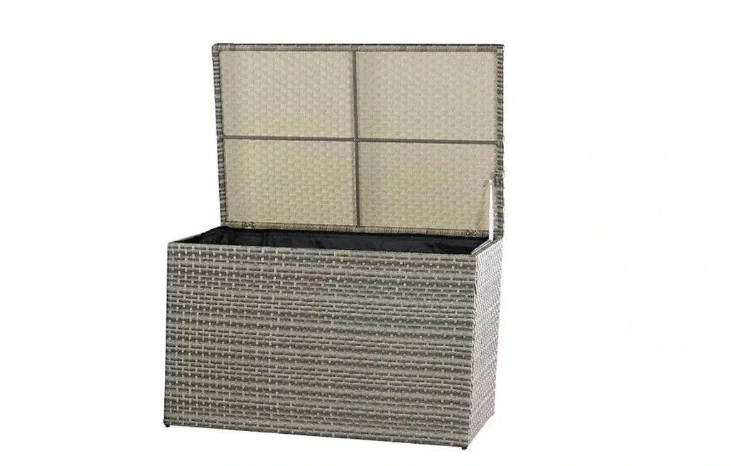 Chesterton Grey 5 Seater Corner Rattan Garden Sofa Lounge Set, Cover and Cushion Box Bundle